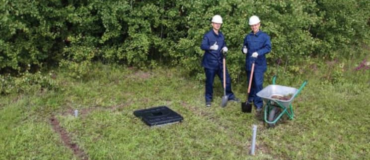 Засыпка котлована с септиком